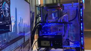 Thermaltake DistroCase 350P  MoRa3 420  All Water Cooled CPU GPU and DDR5 [upl. by Canotas]