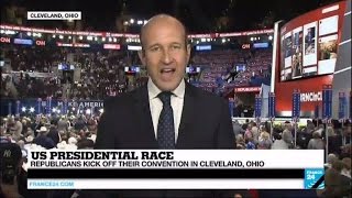 US presidential race Republicans kick off their convention in Cleveland Ohio [upl. by Nedyarb175]