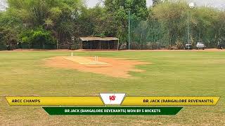 Live Cricket Match  ARCC CHAMPS vs BR Jack Bangalore Revenants  10May24 0749 AM 25 overs  B [upl. by Allana]