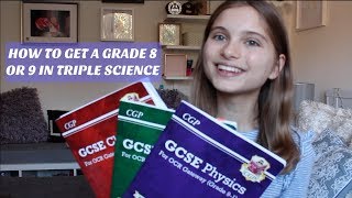 How to get a grade 8 or 9 in Triple science  Revision strategies  tips [upl. by Llirret]