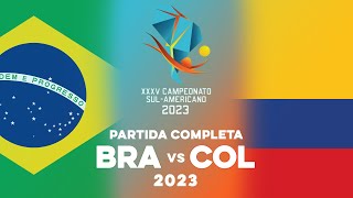 Brasil x Colômbia  Partida Completa  SulAmericano de Vôlei Masculino 2023 [upl. by Mirabelle]