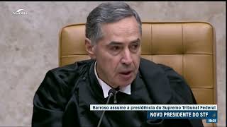 Em discurso de posse Barroso destaca compromisso democrático das instituições [upl. by Holman368]