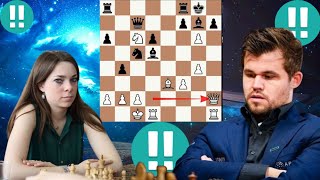 Dina Belenkaya vs Magnus Carlsen chess game 257 [upl. by Soigroeg]