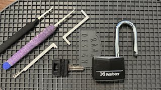 How to pick a MasterLock 141 DLF  Beginner lock picking [upl. by Carree]