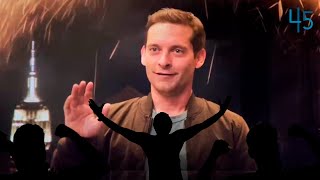 Las MEJORES REACCIONES del Público al ver a TOBEY MAGUIRE [upl. by Ahsot]