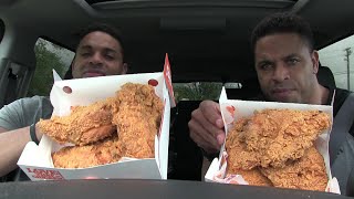 Eating 6 Spicy Popeyes Chicken Breast hodgetwins [upl. by O'Reilly962]