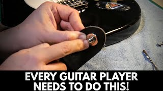 How To Install Schaller Strap Locks To A Guitar [upl. by Nerrak]