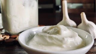 GARLIC SAUCE for Shawarma  Grilled foods  Toum  Easy Blender recipe [upl. by Inele200]