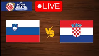 🔴 Live Slovenia vs Croatia  FIBA Olympic Qualifying Tournament 2024  Live Play By Play Scoreboard [upl. by Trilby]