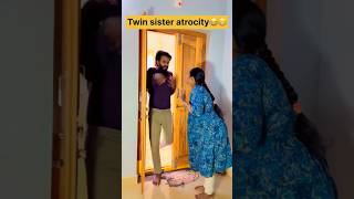 Twin sisters prank gone wrong🤣 shorts ytshort youtbeshorts twinsisters prank [upl. by Thorstein]