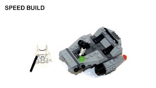 LEGO Star Wars First Order Snowspeeder Microfighter Set 75126 Speed Build [upl. by Rosette]