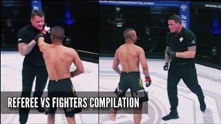 REFEREES VS FIGHTERS  MMA COMPILATION  REFEREE CHOKES FIGHTERS HD 2024 [upl. by Krispin]