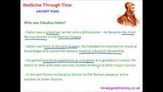 Medicine Through Time  Ancient Roman  The Work of Galen [upl. by Airetal]