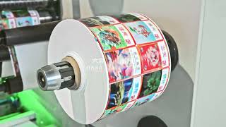 DABA 4 colors paper aluminumfoil film adhesive label flexoprintingmachine by servo motor [upl. by Dickinson788]