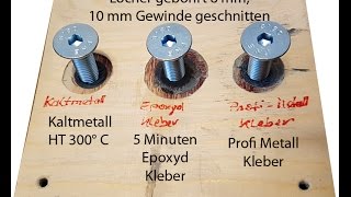 2K Klebstoffe Kaltmetall Epoxydharz Kleber Profi Metall Kleber – Flüssigmetall Gewinde [upl. by Ditmore]