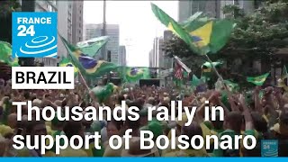 Thousands rally for Brazils Bolsonaro amid legal firestorm • FRANCE 24 English [upl. by Adihaj]