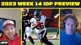 2023 Week 14 IDP Preview  PFF Fantasy Pod [upl. by Theona]