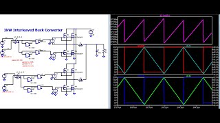 LTSPICE 1kW Interleaved Buck Converter [upl. by Grae]