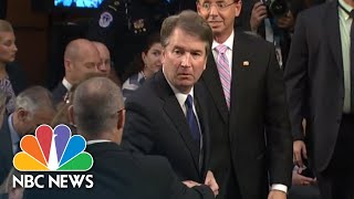 Watch Parkland Father Approach Supreme Court Nominee Brett Kavanaugh  NBC News [upl. by Noivaz671]