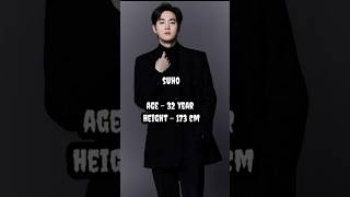 EXO Members Age amp Height kpop exo age height viral ytshorts [upl. by Amabil]