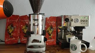 La pavoni domus bar mazzar grinder lucaffe coffee [upl. by Arreik540]