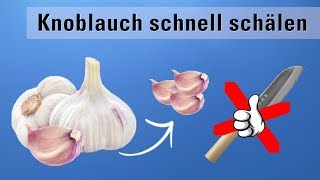 Knoblauch schälen Trick im Glas  In Sekunden [upl. by Ingraham]