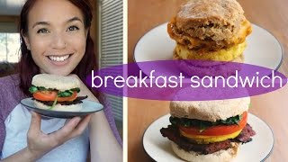 Vegan Breakfast Sandwich  Sausage Biscuit amp quotEggquot Muffin [upl. by Alletneuq]