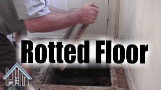 How to replace repair rotted sub floor rotten floor Easy Home Mender [upl. by Jeth987]