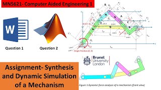 Assignment MN5621 Synthesis and Dynamic Simulation of a Mechanism Brunel university assignment CAE [upl. by Sirromad238]