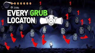 Hollow Knight How to Find All Grubs Quick Using The Collectors Map [upl. by Wrightson]