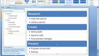 Office 2007 Demo Create a vertical bullet list [upl. by Strohbehn]