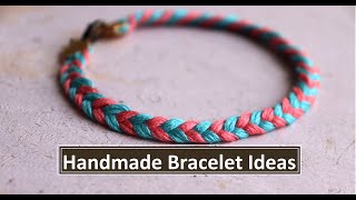 How To Make Bracelets With Thread  Handmade Bracelet Ideas  DIY Thread Bracelet  Creationampyou [upl. by Kimberlyn487]