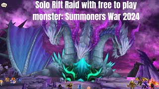 50k views  20K reactions Solo Rift Raid 2024 with FreetoPlay MonstersSummoners War F2P Strategy [upl. by Ynos]