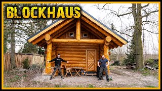 Das Blockhaus  Übernachtung Licht und Küchenbau Part 13  Naturstammhaus Canadahaus Blockhütte [upl. by Natrav]