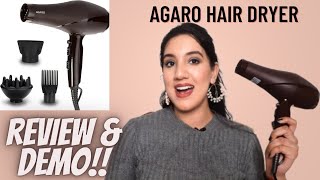 Agaro Hair Dryer Review amp Demo HD1120 2000 Watts  Best Budget Hair Dryer In India Under 1000 [upl. by Arahd]