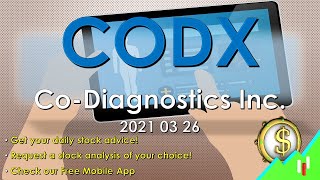 Stocks to Buy CODX CoDiagnostics Inc 2021 03 26 [upl. by Eikin]