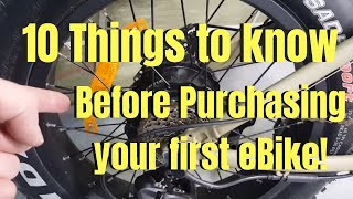 10 things to know before purchasing an eBike [upl. by Adaynek]