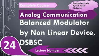 Balanced Modulator using Non Linear Device for DSBSC Generation in Communication Engineering [upl. by Ogir406]