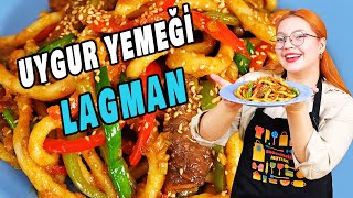 KAVURMA LAGMAN TARİFİ 😍UYGUR MUTFAĞINDAN EL AÇMASI ERİŞTE KAVURMASI [upl. by Arimat]