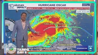 Oscar expected to reach Guantanamo or Holguin Cuba as a hurricane later today [upl. by Marney33]