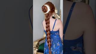 Styling a 200 hair clip Beautiful huge moon barrette from Epona Valley hairstyle longhair [upl. by Dwyer]