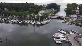 Drone footage of Caseville MI during Cheeseburger Festival [upl. by Safier]