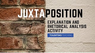 Juxtaposition Explanation and Rhetorical Analysis Activity [upl. by Hertz]