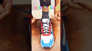 How to tie shoe laces Creative ways to tie shoelaces shoes lace styles shoelaces shorts short [upl. by Osbourne194]