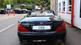 Mercedes R230 SL600 CKS Sport Exhaust with Porsche Style Tailpipes [upl. by Rednirah]