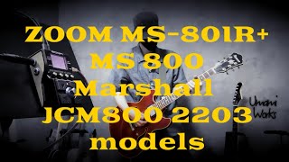 【Guitar Player beats】Creating Sounds with ZOOM MS80IR Marshall JCM800 2203 modeling [upl. by Gnehp]