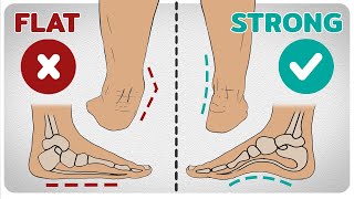 How to Fix Flat Feet fallen arches in 4 Steps [upl. by Dnaleel601]