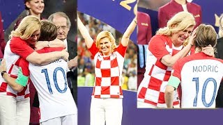 Croatian President Support football most beautiful Moment  Kolinda Grabar Kitarović [upl. by Anidnamra785]