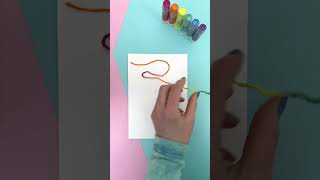 STUNNING RAINBOW String PAINT Paper Crafts 🌈 [upl. by Evelina420]