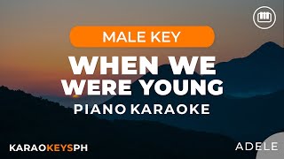 When We Were Young  Adele Male Key  Piano Karaoke [upl. by Dene906]